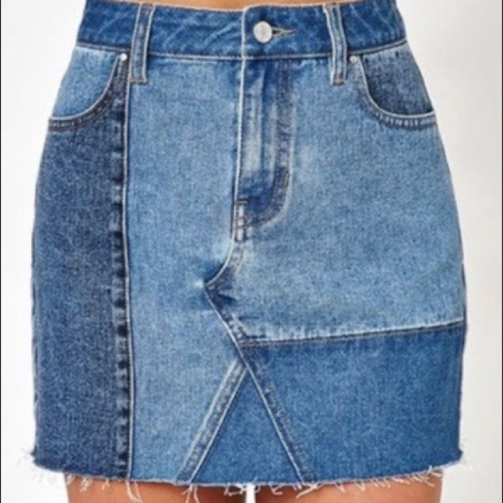 PacSun Patch Denim Skirt